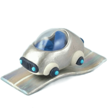 Car on a futuristic road