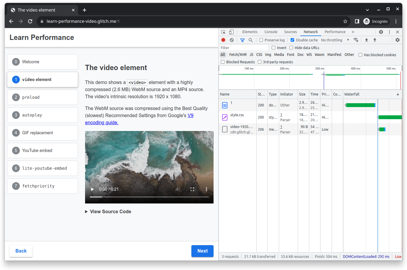 Screenshot of Chrome DevTools showing network response.